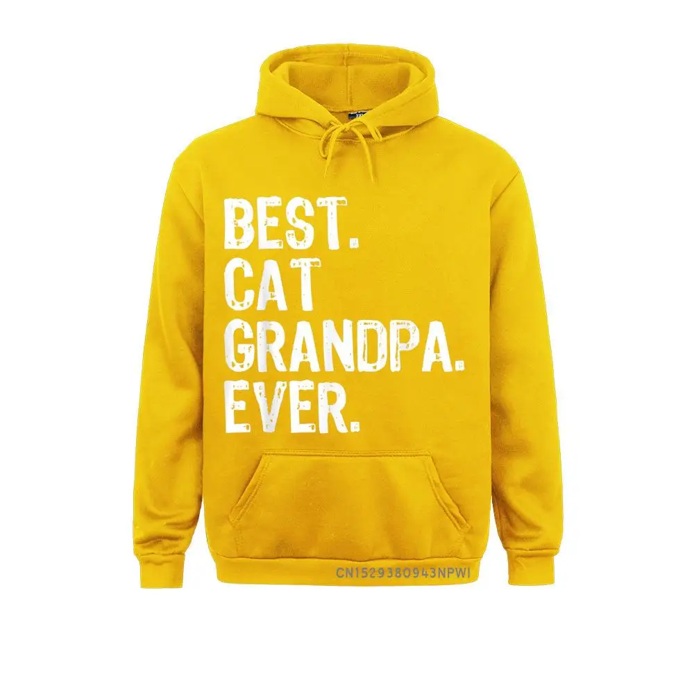 Best Cat Grandpa Ever Funny Gift Father's Day Pullover Sweatshirts Hip Hop 2021 Fashion Men Winter Hoodies Custom Clothes