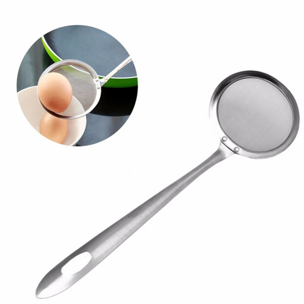 New Kitchen Tools & Gadgets Stainless Steel Mesh Skimmer Vegetable Residue Oil Mesh Hot pot escape Frying Oil spoon accessories