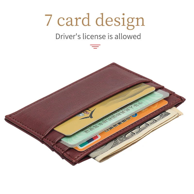 

New Credit Card Holder Cover Orange peel Pattern Bank Card Package Coin Bag Card Holder Travel Leather Men Wallets Women