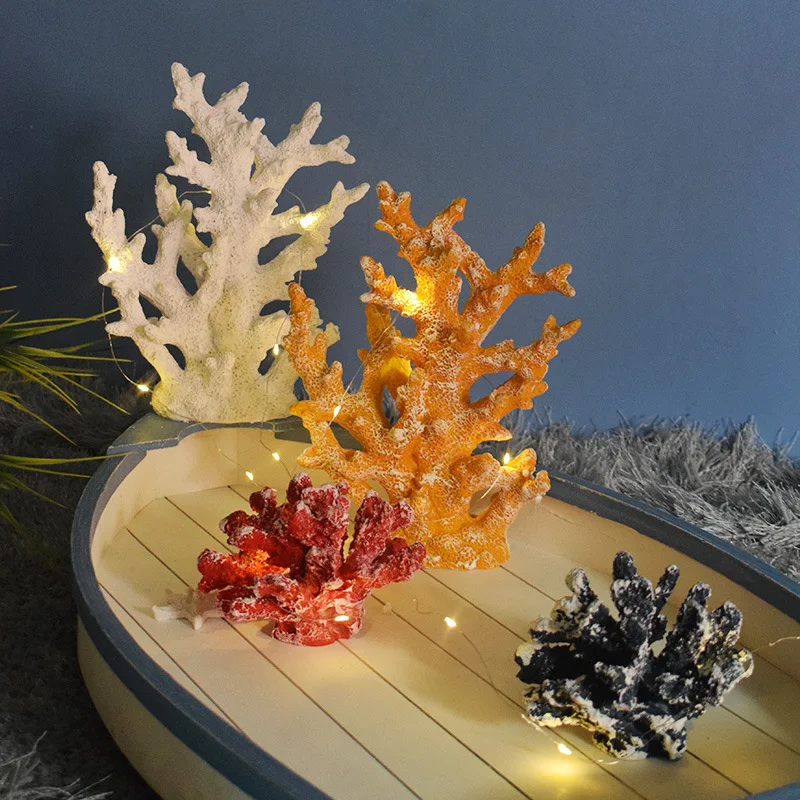 Mediterranean style resin false coral tree ornaments aquarium landscaping ocean style theme ornaments home decor