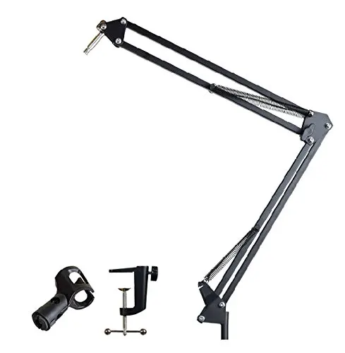 Adjustable Microphone Suspension Boom Scissor Arm Stand Compact Mic For Radio Broadcasting Studio Voice-Over Sound