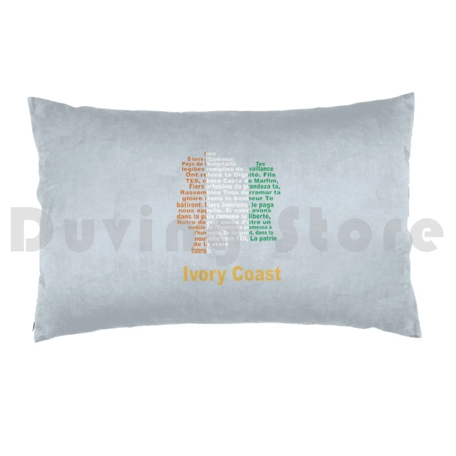 Anthem Map Flag Ivory Coast Pillow Case Printed 35x50 Ivory Coast Alassane Ouattara Yamussucro Abidj ?