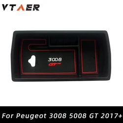 Car Accessories For Peugeot 5008 3008 GT 2017-2021 Interior Central Armrest Storage Box Organizer Console Container Tray