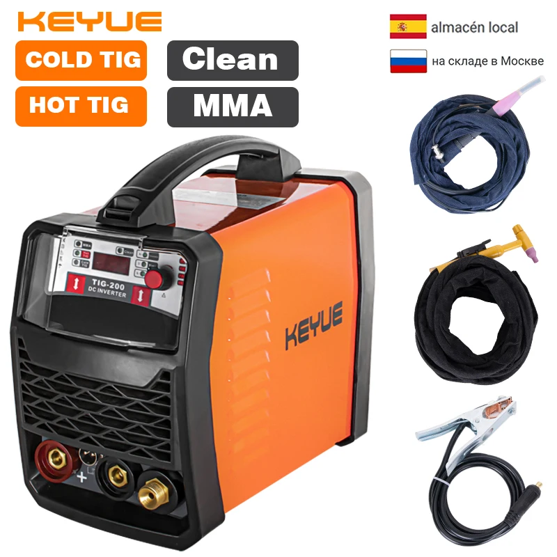 KEYUE Intelligent TIG-200G Multifunctional Cold TIG Welding Machine TIG/COLD/CLEAN/SMART/Au-Ag Pipe welding machine ARC welding