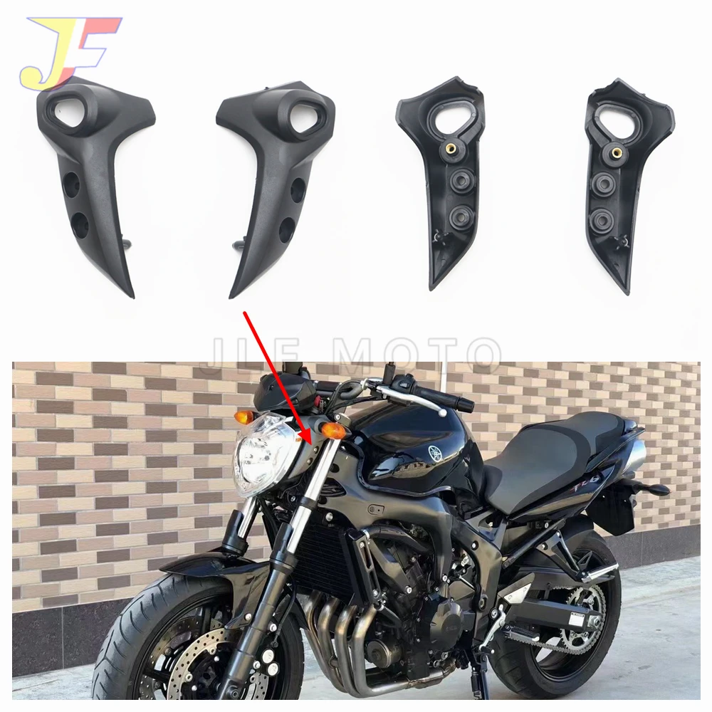 For Yamaha FZ6 FZ6-N FZ6N NEW Black Bracket Headlight Upper Side Motorcycle Parts Plastic 2004 2005 2006 2007 2008 2009 FZ 6N　