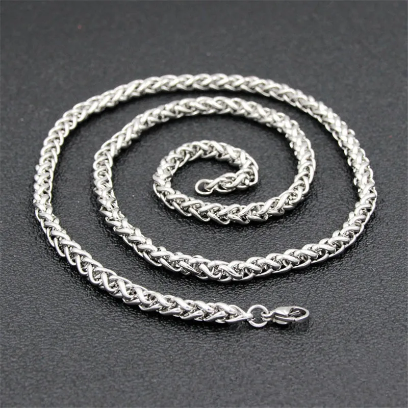Low Price Stainless Steel Fashion Jewelry Set Keel Chain Necklace & Bracelet For Men Hip Hop Rock Style Jewelry drop shipping