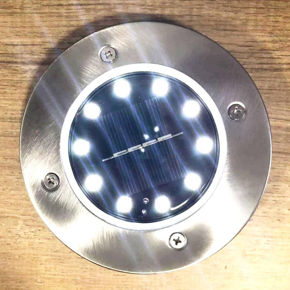 DC1.2V Solar 16LED Ondergrondse Licht Outdoor Waterdichte Rvs Gazon Straatverlichting