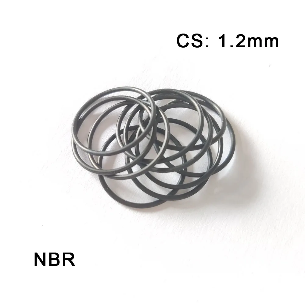 CS1.2mm NBR Seal Ring OD 6.4/8.4/10.4/14.4/15.4mm ID 4/6/8/12/13mm Nitrile Butadiene Rubber Washers Sealing Element