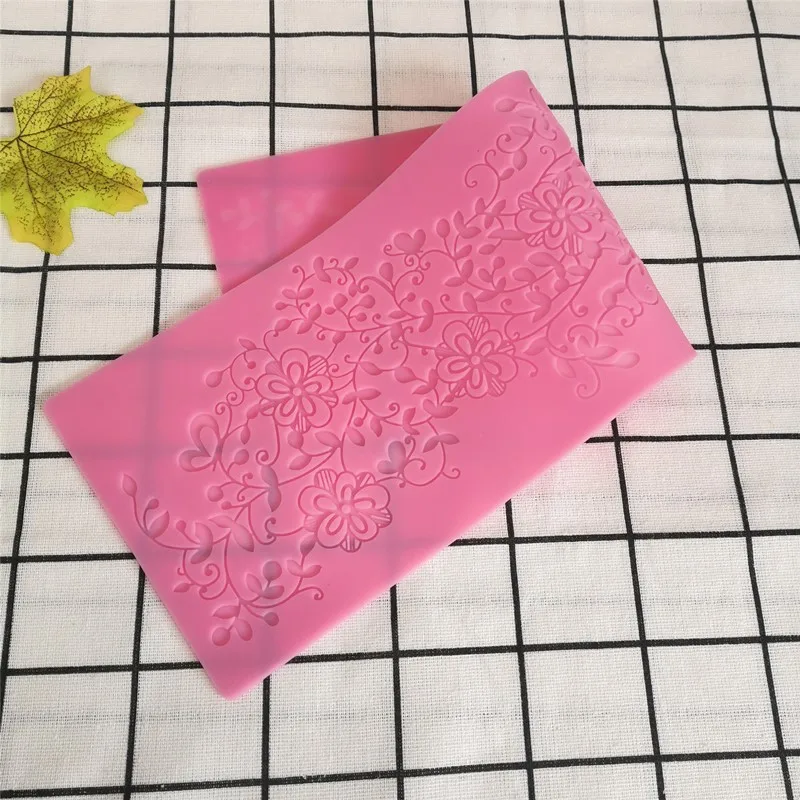 Flower Lace Mat Silicone Mold Silicone Lace Mold Sugar Craft Cake Brim Decoration Tool K796