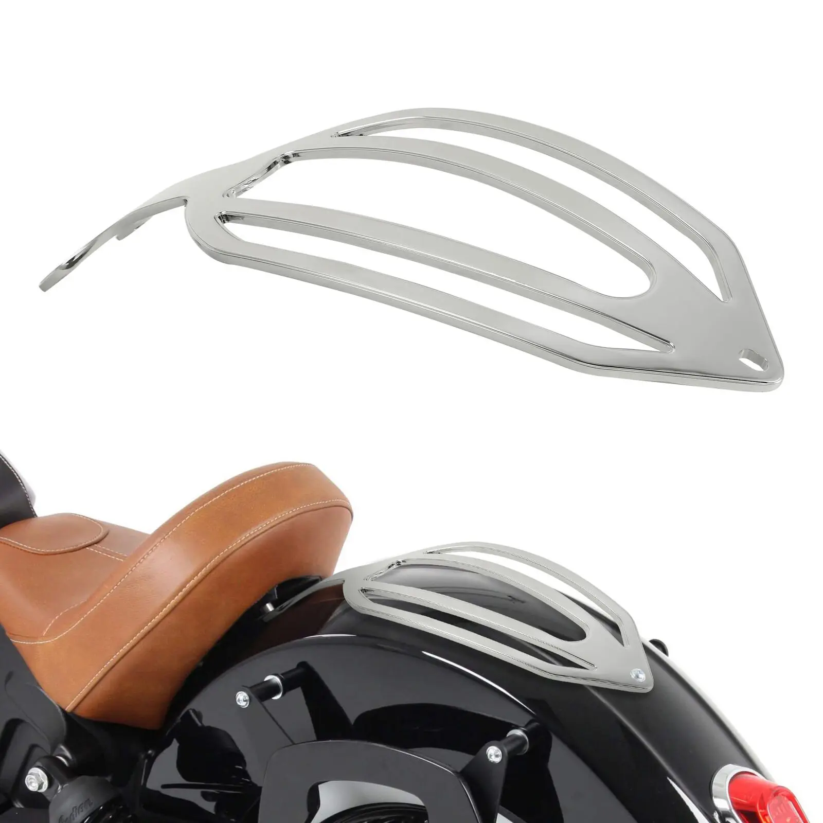 

Motorcycle Fender-Mount Rear Solo Seat Luggage Rack For Indian Scout 2015-2021 Sixty 2016-2021 2020