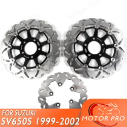 For Suzuki SV650S 1999 2000 2001 2002 Front Rear Brake Disc Disk Rotor Kit SV S 650 SV650 650S BLACK GSX600F GSX750F 98-03