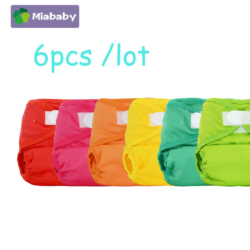 

Miababy 6pcs/lotWholesale one size cloth diaper cover waterproof, breathable and reusable easy to use same as disposable baby