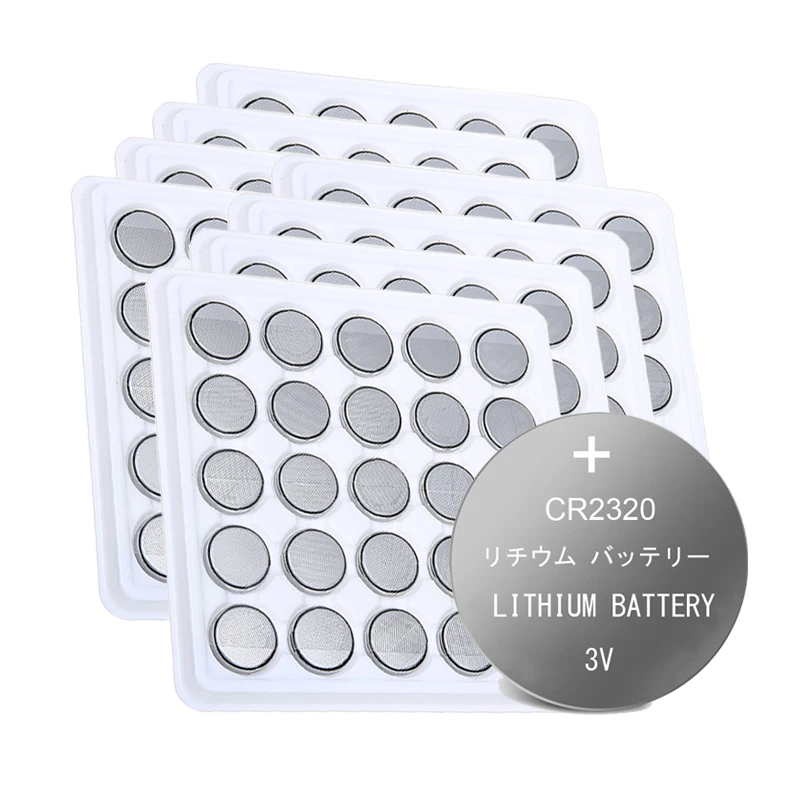 

200PCS brand new CR2320 BR2320 DL2320 lithium Batteries 2320 CR2320 130mAh For car key High-Performance Button Battery coin cell