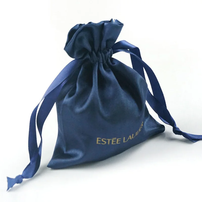 Jewelry Silk Satin Gift Bags 8x10cm 9x12cm 10x15cm Eyelashes Nails Hema Makeup Drawstring Pouch