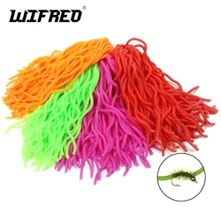 WIFREO-Soft Worm Body Fshing Iscas para Truta, Squirmy Wormy, Fly Tying Material, San Yaki Worm, Iscas de minhoca para Truta, 60 Strands, Worm