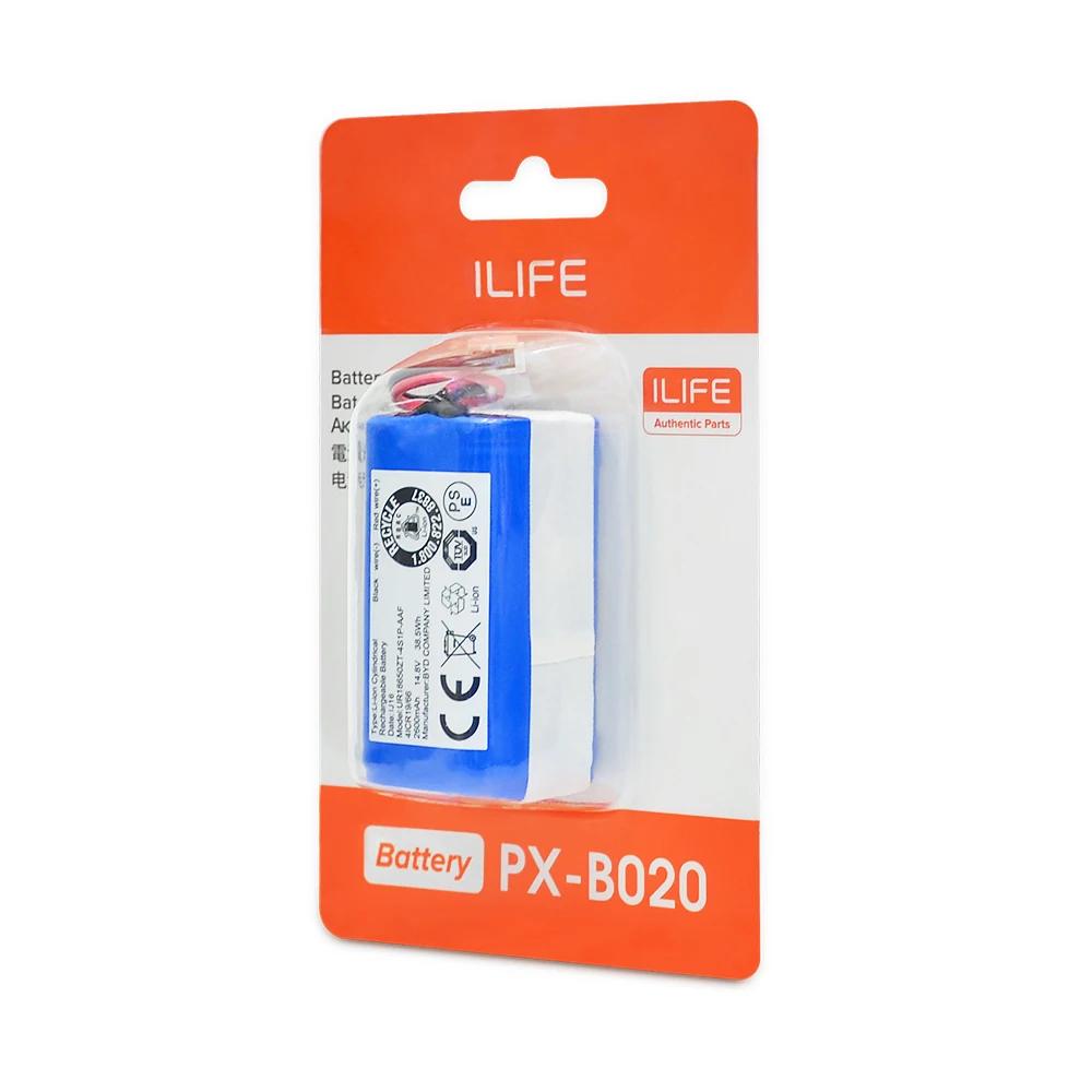 ILIFE Li-lion Battery for A4s, A7, V7s Plus, V50Pro, V55 Pro, W400, A80 plus, A9/A9s，A80 Max, A80 Pro 2600mAh 14.8V PX-B020