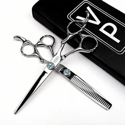 Profissional cabeleireiro's Thinning cabeleireiro tesoura, cabelo corte Set, barbeiro, 6