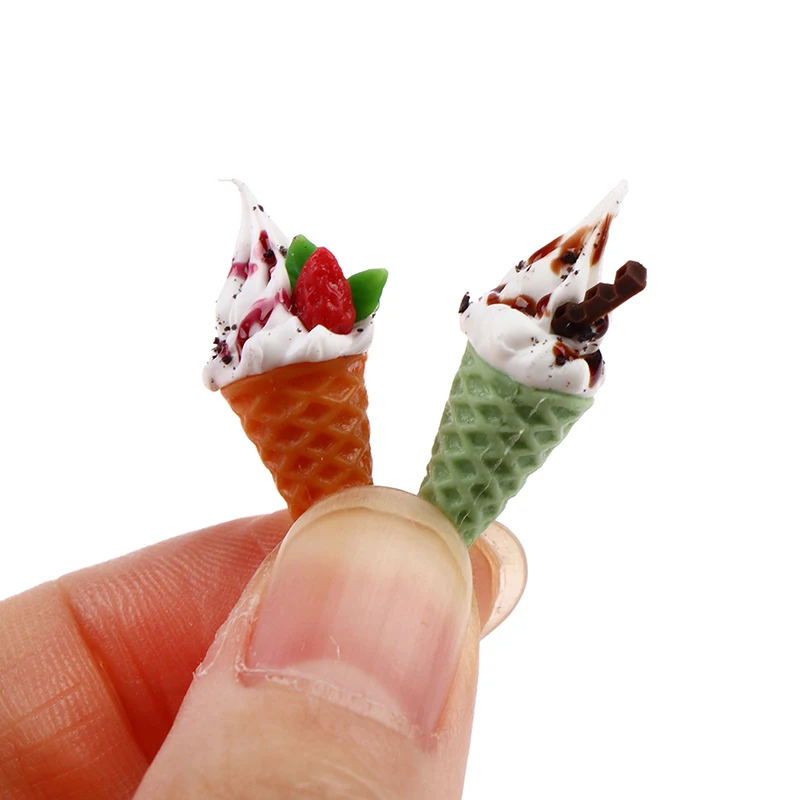 1PC Dollhouse Miniature Kitchen Food Accessories Simulation ice cream Model For Doll House Decor Kids Toys Gift Color Random