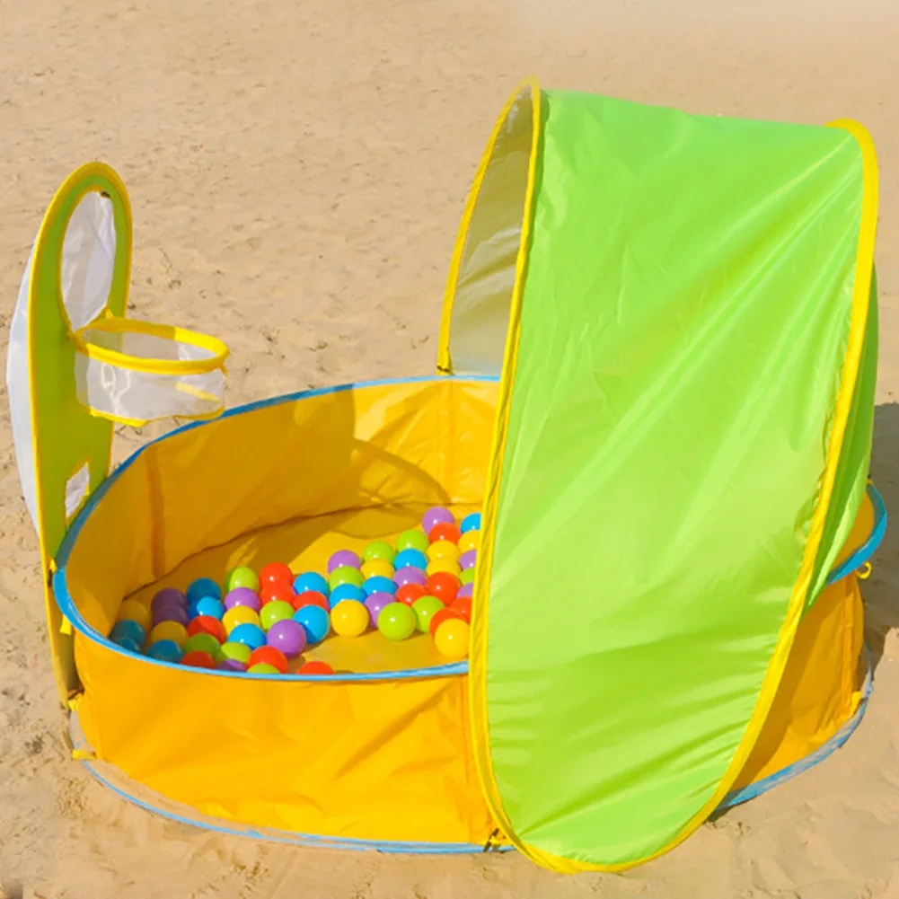 Foldable Baby Kids Swimming Pool Outdoor Beach Anti Sun Swimming Pools for Kids Baby Water Play Bathtub with Ball Basket