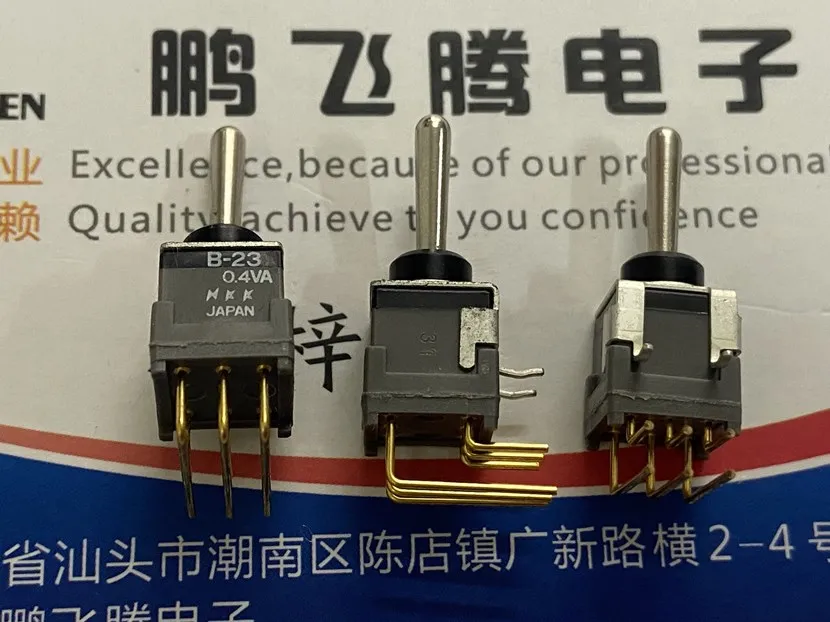 1PCS Japan NKK horizontal 6-foot 3-speed shaking head toggle switch B-23AH sealed miniature toggle switch 0.4VA