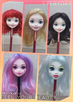 Wig For Doll Toy Head Princess Doll Head Candy Color DIY Toy Wig Children Birthday Gift Black Purple Pink Green Gold 1/6 1/4 Wig 1