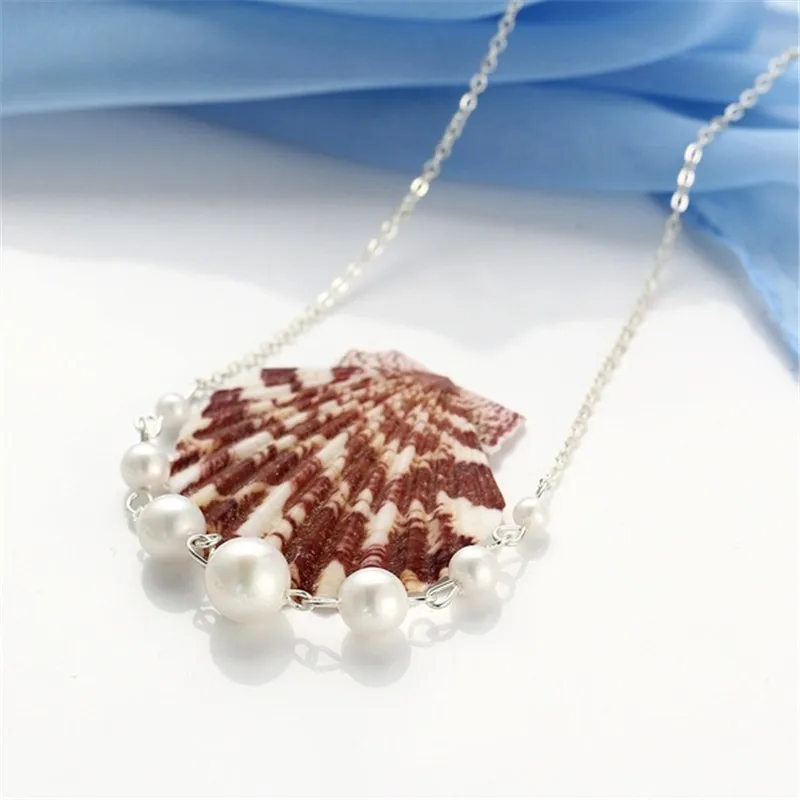 Fashion Jewelry 925 Silver necklace vintage simple beaded pearl single-layer necklace