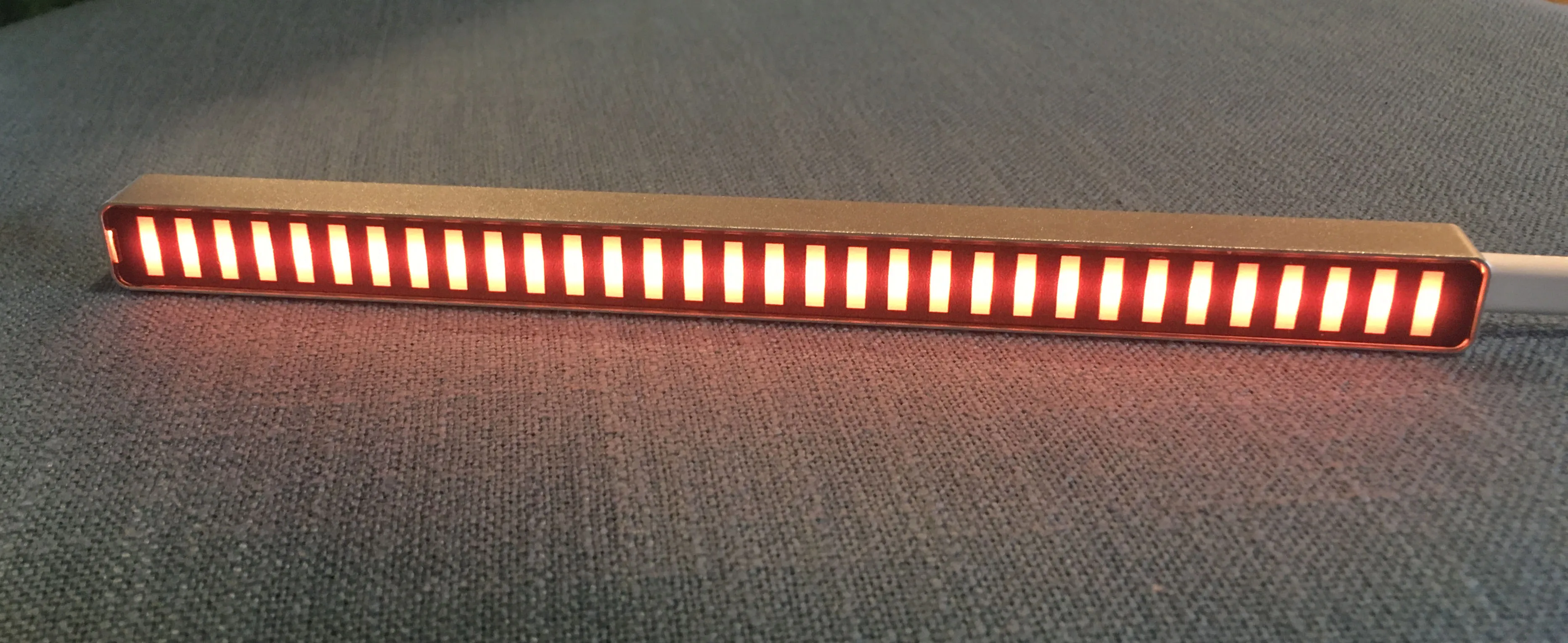 GHXAMP Car Level indicator Multicolor LED Music Spectrum 32-Bit Sound Control Home Level Light Bar Display Vehicle 5-12V