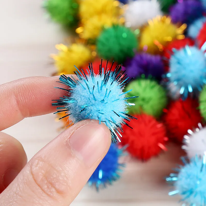 50pcs Colorful Pompoms 15mm 25mm for Dolls Garment Handmade Material Soft Fluffy Pom Poms Ball For DIY Kids Toys Accessories