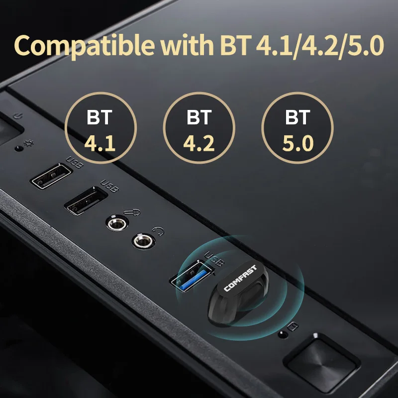 Mini USB Bluetooth-Kompatibel BT 5.0 Adaptor Nirkabel Dongle Penerima Audio Pemancar untuk PC Mouse Keyboard Laptop Speaker