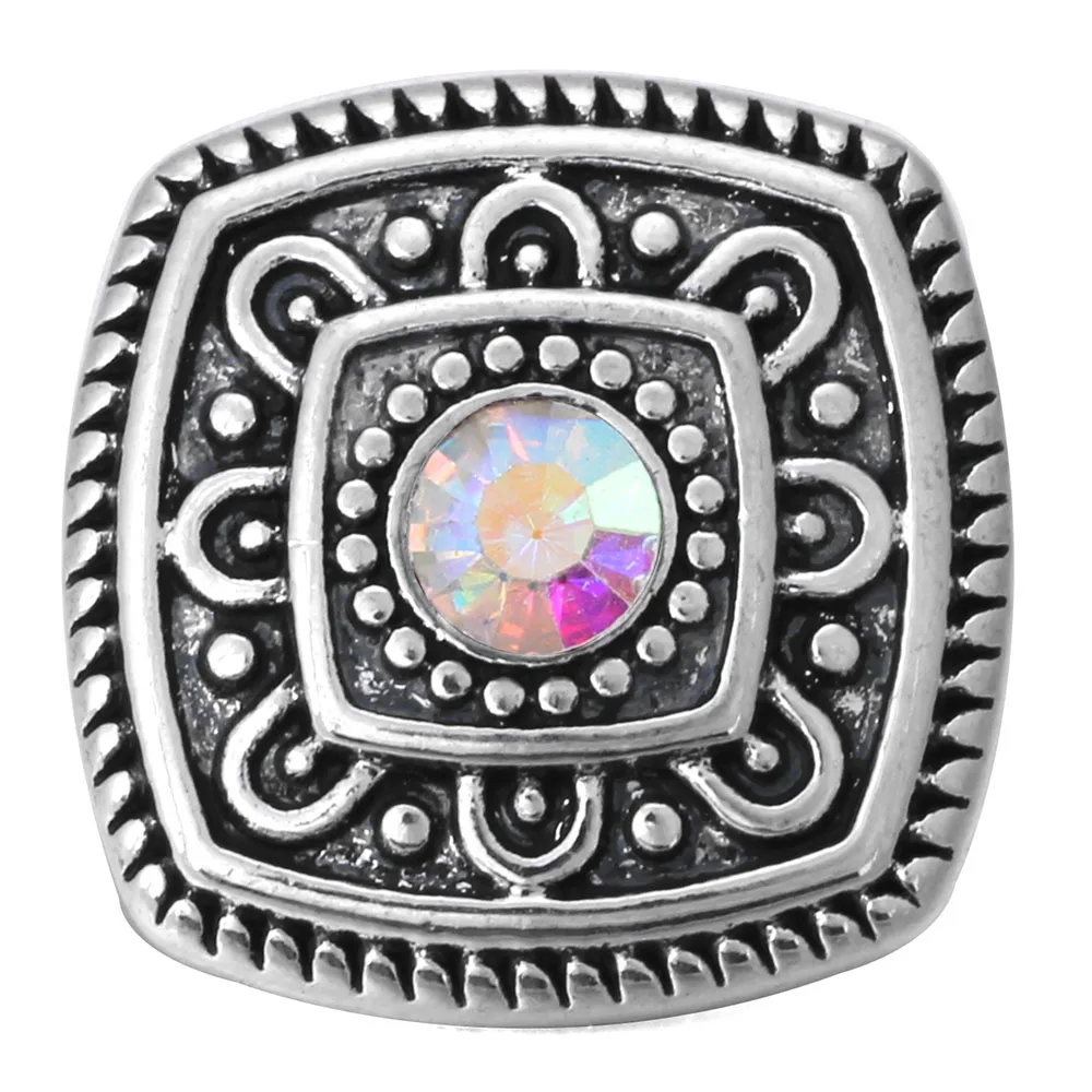 5pcs/lot Snap Button Jewelry Ginger Charms 40 Style AB Crystal Rhinestone Snap Buttons Fit 18mm Snap Bracelet Necklace for Women