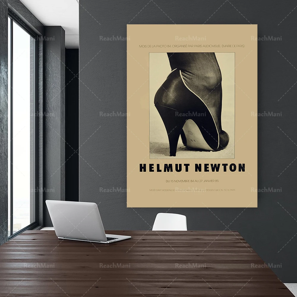 Reprint of a 1985 Vintage exhibition Poster for works by Helmut Newton
