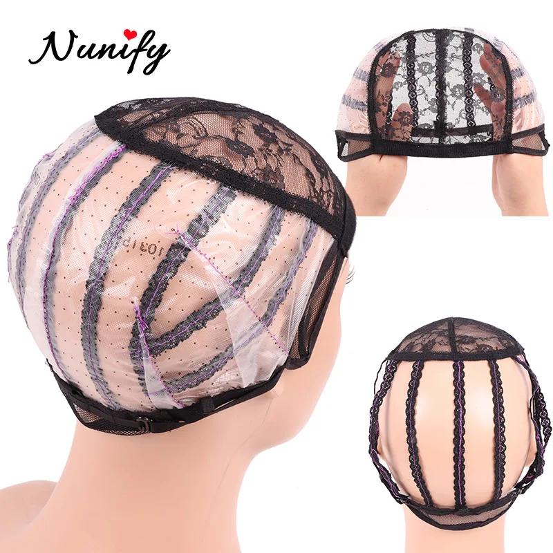 Wave Cap Hair Nets Dissolve Paper Weaving Wig Cap For Hair Bundles Wig Making Base Black S M L Three Size Soft Dome Cap