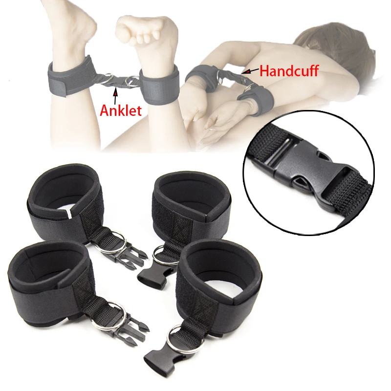 

Adult Games BDSM Bondage Anklet Restraints Sex Handcuffs with Buckle Foot Hand Cuff Slave Games Adult Sex Toys for Couples Woman