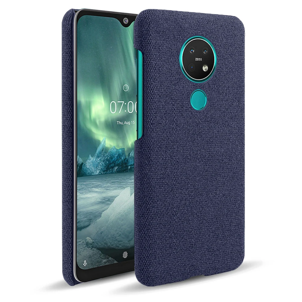 Cloth Leather Cover For Nokia 7.2 8.1 7.1 2.4 3.4 5.3 Slim Retro Cloth Hard PC Phone Case For Nokia 6.2 7 Plus 9 Pureview Funda
