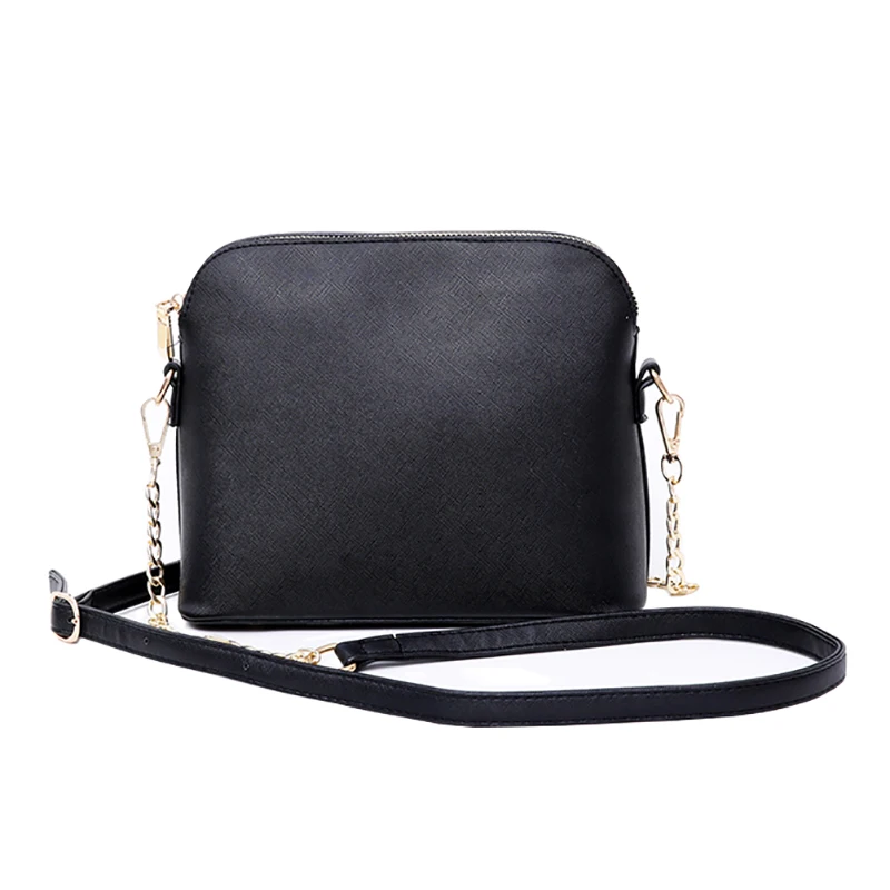 New Arrival Shell Shape Shoulder Bags for Women Solid Color PU Leather Chains Crossbody Handbag Fashion Messenger Bag Purse