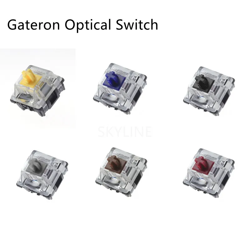 Original 10 Pieces Gateron Optical Switch Replacement Set for Mechanical Keyboard SK61/SK64/SK71/SK68, Six colors