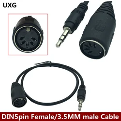 DIN 5pin To 3.5mm Cable 5Pin DIN Female To 3.5MM Male SmartPhone AUX Headphone Stereo Jack Adapter Input Cable 0.5M 1M 1.5M