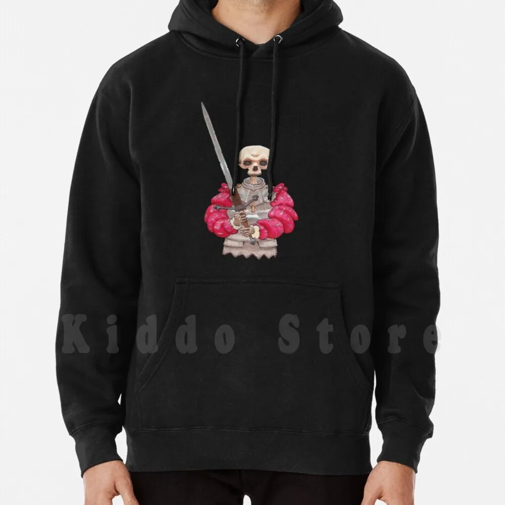 Skeleton Knight Hoodies Long Sleeve Claymore Skeleton Gothic Landsknecht