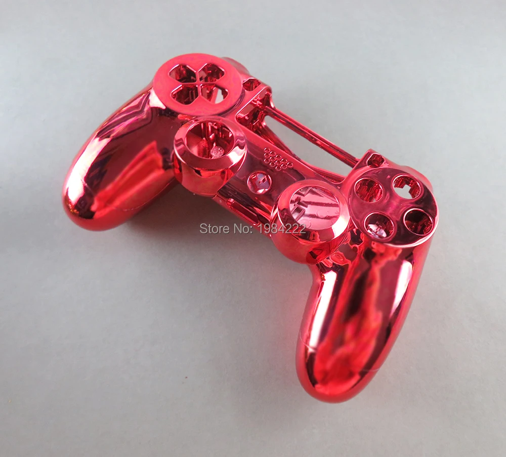 プレイステーション4 pro,ps4 pro 4.0,v2コントローラー,6個,jds040,jdm040用のボタンなしクロームメッキハウジングケース