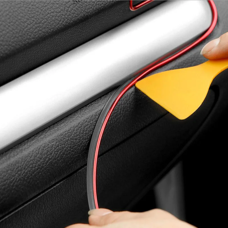 3Meters Car Dashboard Insert Strip Door Edge Air Outlet Styling DIY Decoration Flexible Moulding Trim