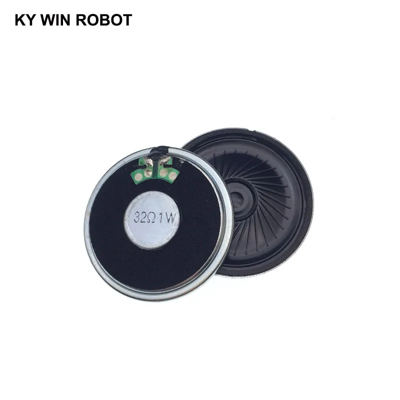 2pcs/lot New Ultra-thin speaker 32 ohms 1 watt 1W 32R speaker Diameter 45MM 4.5CM thickness 5MM