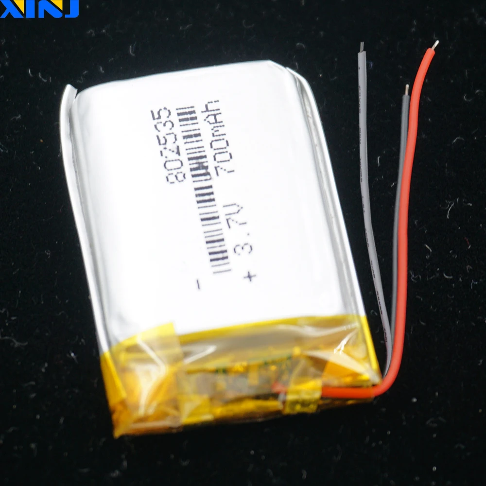 3.7V 700 mAh 802535 Thermistor 3 Wires Li-Polymer Li Lithium Lipo Battery For GPS Sat Nav MP4 Driving Recorder Camera DIY PSP