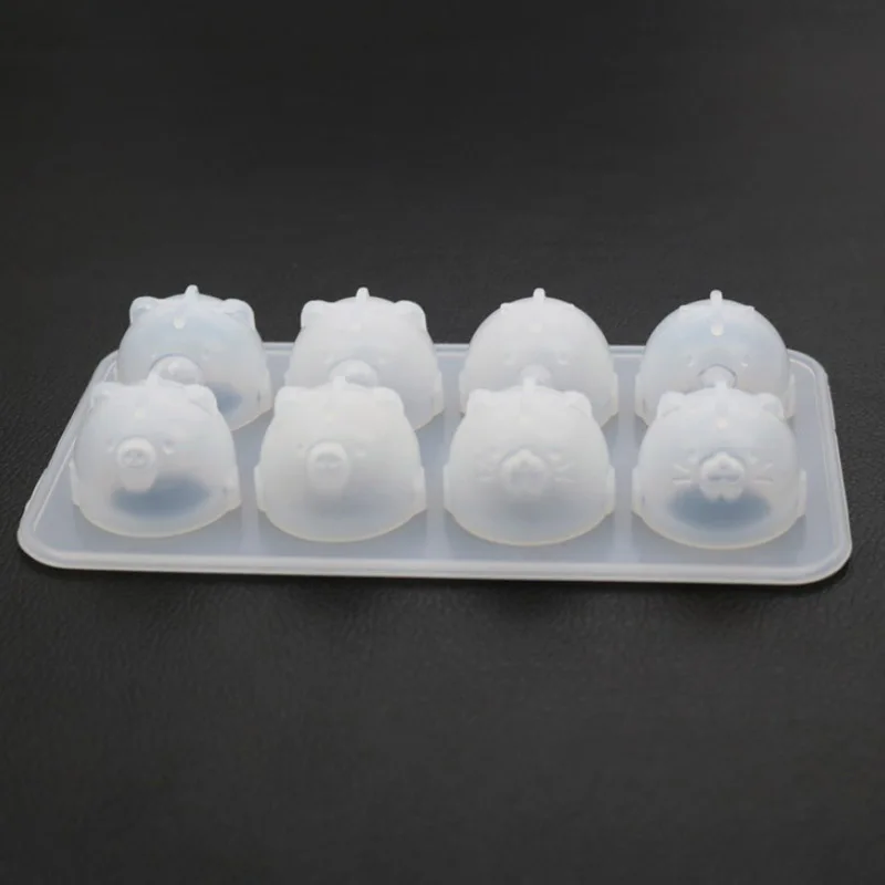 DIY crystal epoxy silicone mold 8 even chicken bear pendant handmade mirror pendant