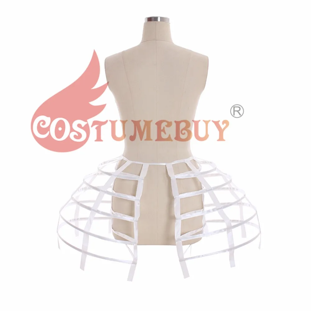 Costumebuy Women Hollow Short Bird Cage sottoveste Cosplay Hoops Wedding Prom Crinoline Slip Vintage rococò Underskirt