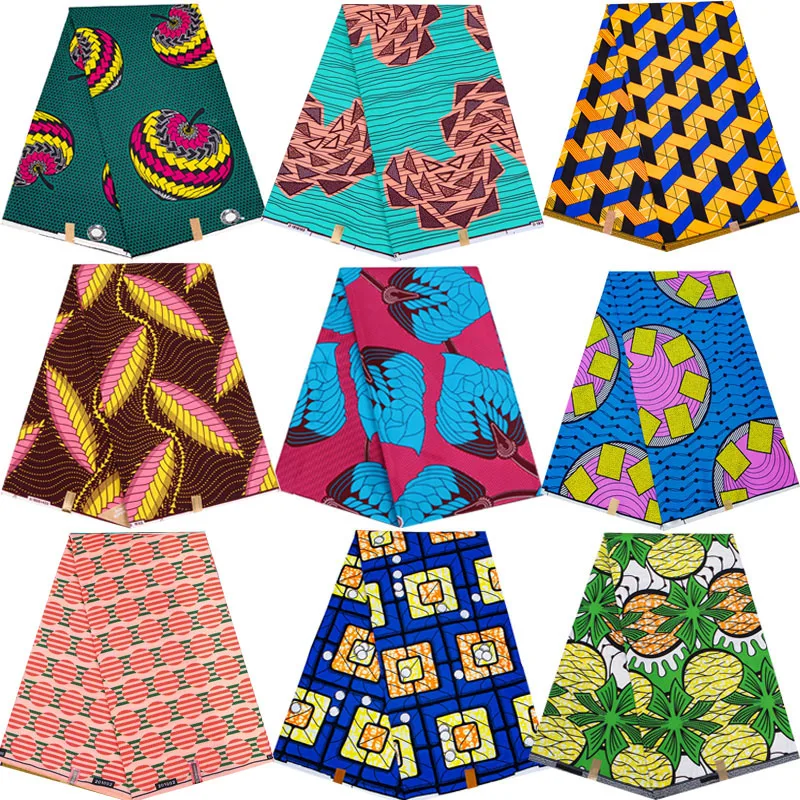 

Africa Ankara Prints Fabric Wax Patchowork Sew for Dress Handmake Supplies Craft DIY Home Decoration Tissu 100% Polyester Wrap