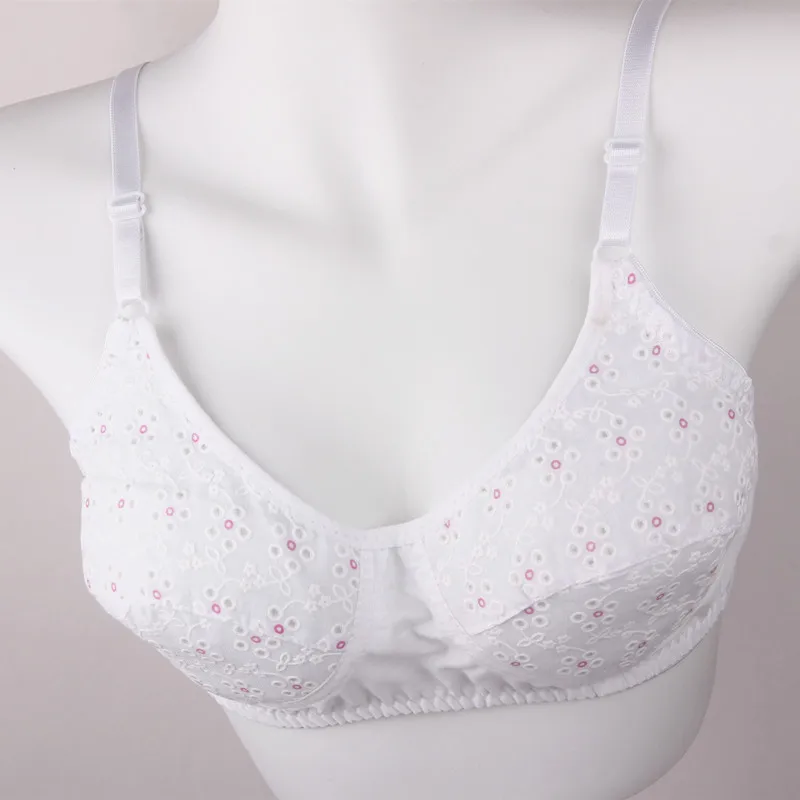 3 sztuk/partia biustonosz bielizna dojrzały miękki bawełniany biustonosz matka bez felg kobiety dziewczyna klasyczny bralette duży biust podszyty bawełną bh C11 — zdjęcie 5
