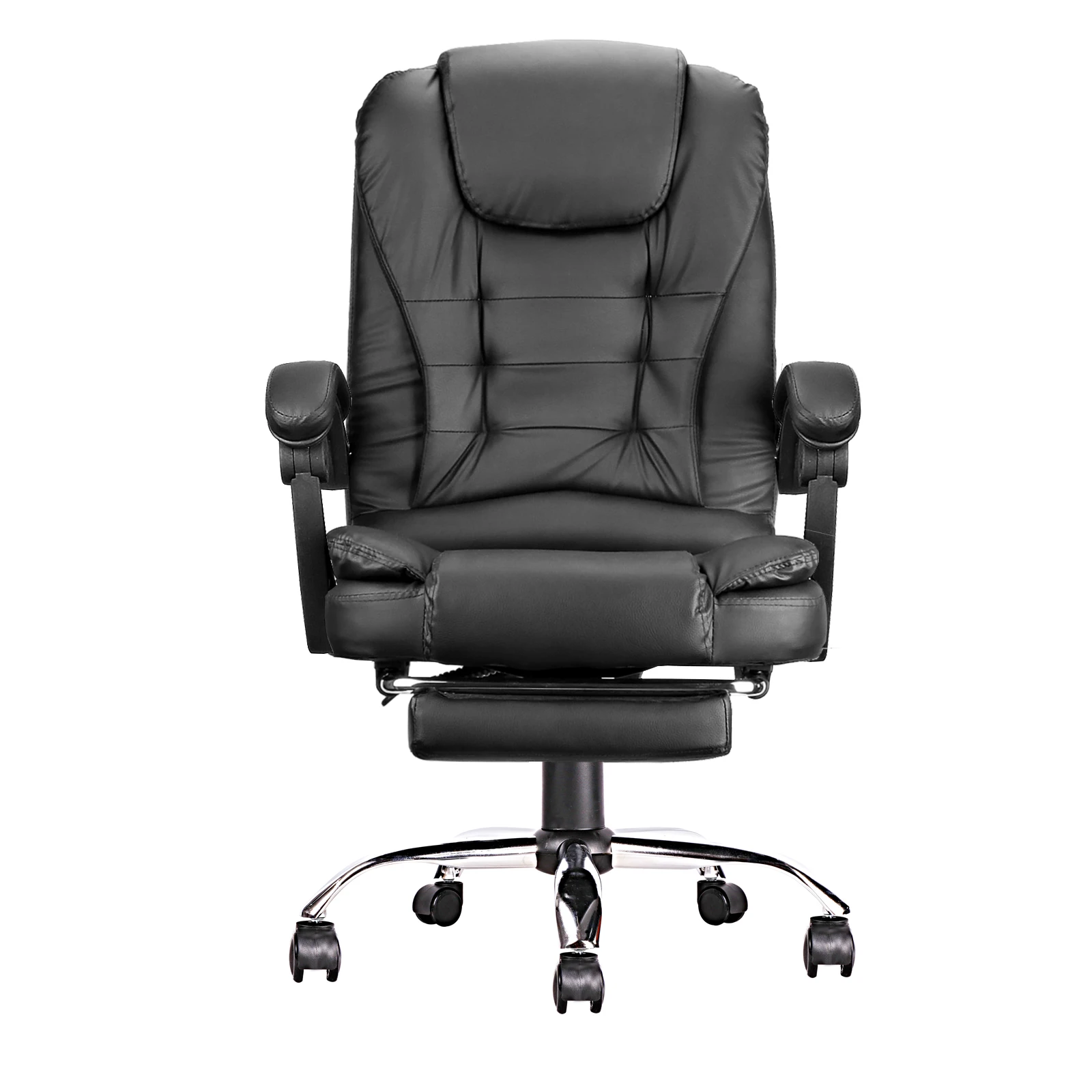 Office Swivel Chair Ergonomic Executive Computer Chair Game Chair w/Footrest Headrest Adjustable Height&Angle Black/Cafe/Amber