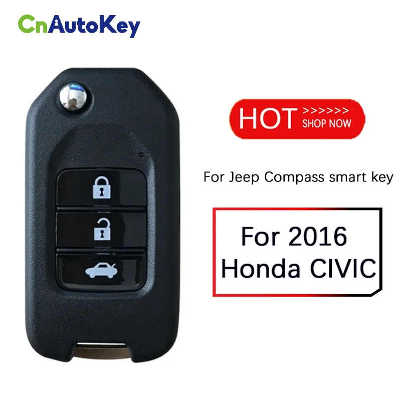 CN003075 5 Pcs Aftermarket For 2016 Honda CIVIC City Fit XRV Vezel 3 buttons Remote Car Key 433MHZ With G Chip 5  No Logo