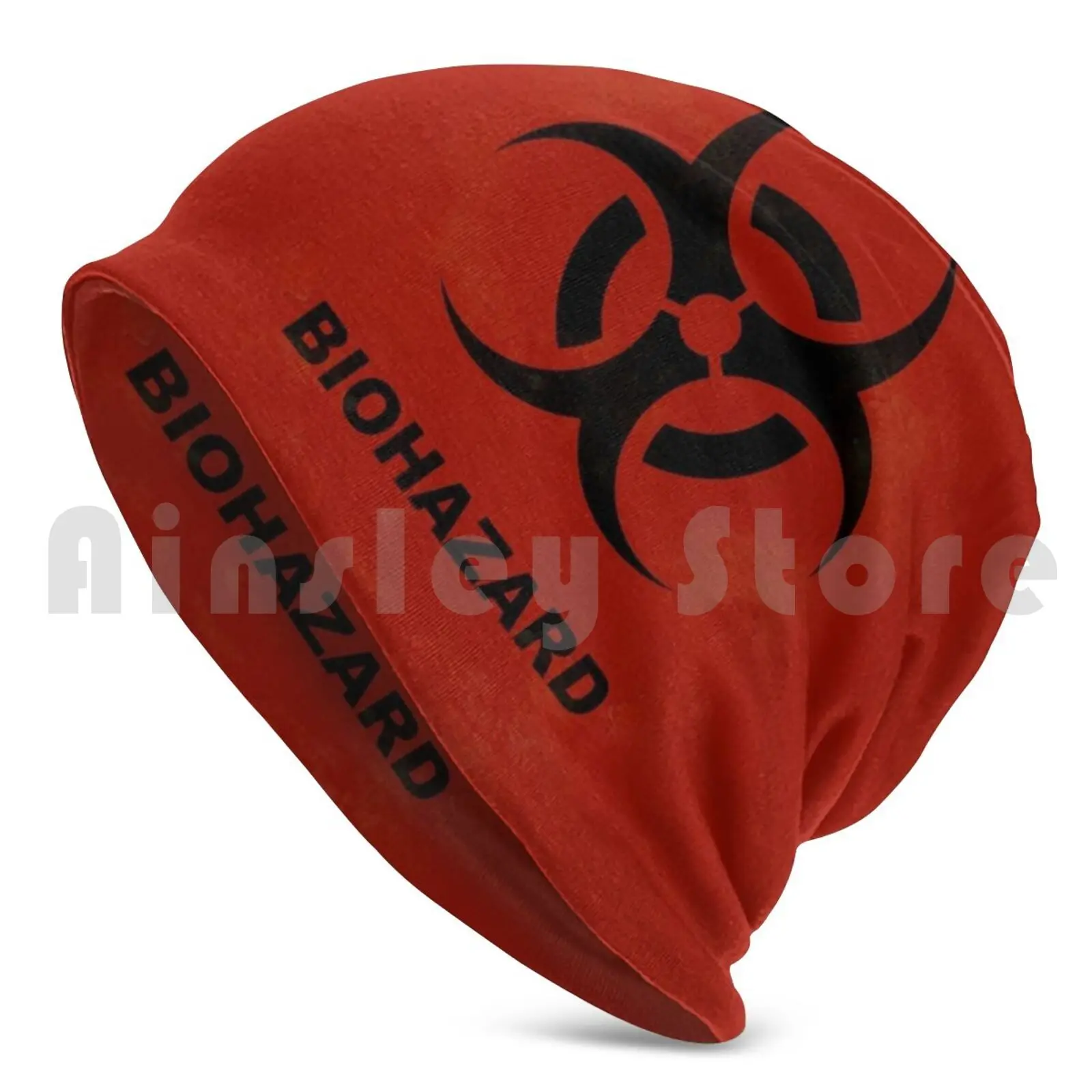 Biohazard Beanies Knit Hat 2938 Beanies Print Biohazard Danger Warning Quarantine Radioactive