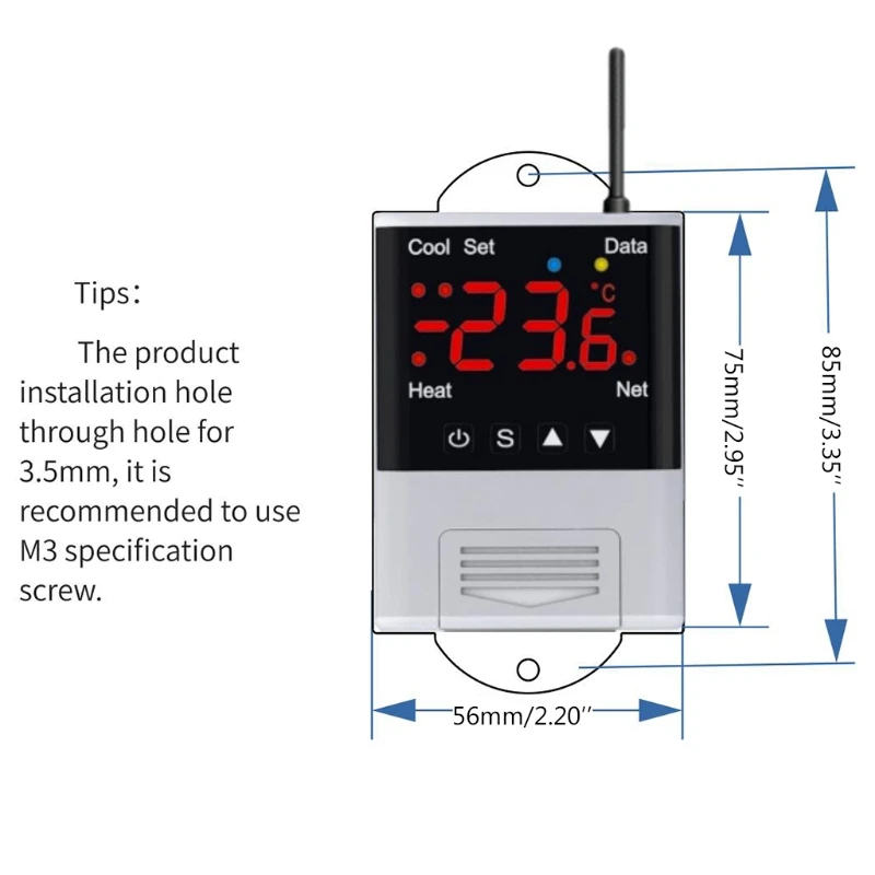 110V-230VAC 10A WIFI Digital Thermostat Remote Control Aquarium Incubator Temperature Controller with NTC Sensor